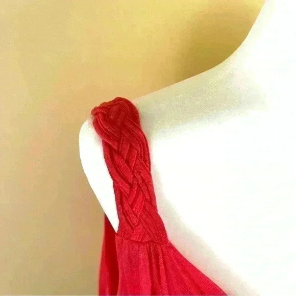 A.N.A. Coral Banded Bottom Braid Strap Scoop Neck Short Sleeve Rayon Top Size 1X - Picture 6 of 14